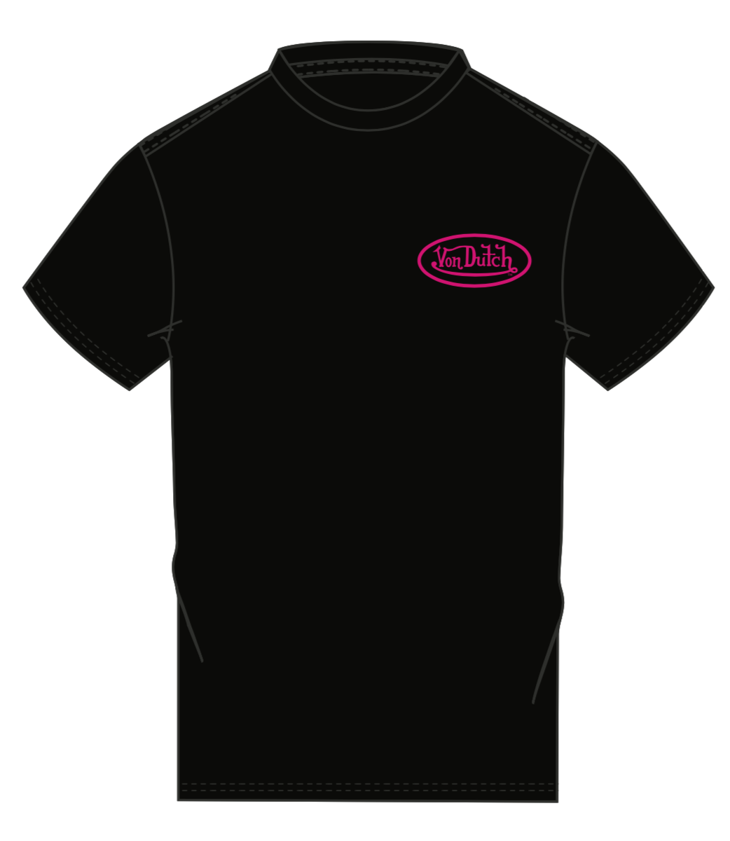 BLACK/PINK VONDUTCH MOTO GP GRAPHIC TEE- BLACK