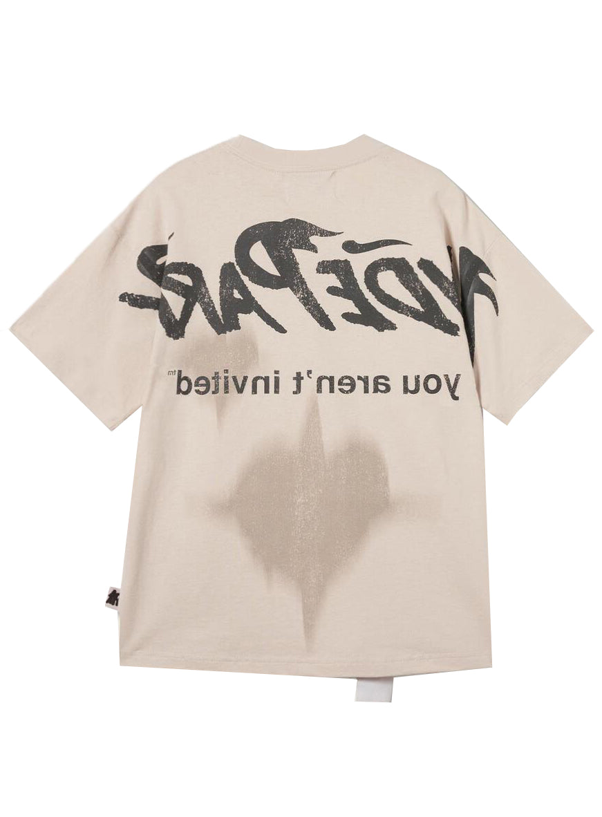 FADED HEARTS TEE - OFF WHITE