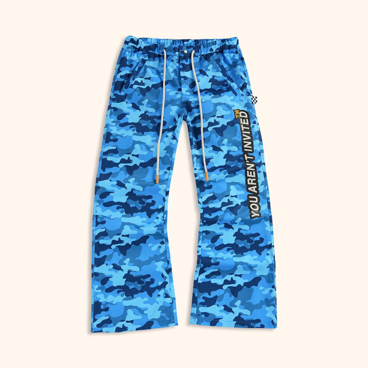 FIND THE ZIP CAMO PANT - BLUE