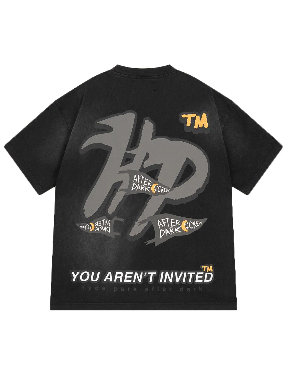 CROSS THE FINISH LINE TEE - BLACK