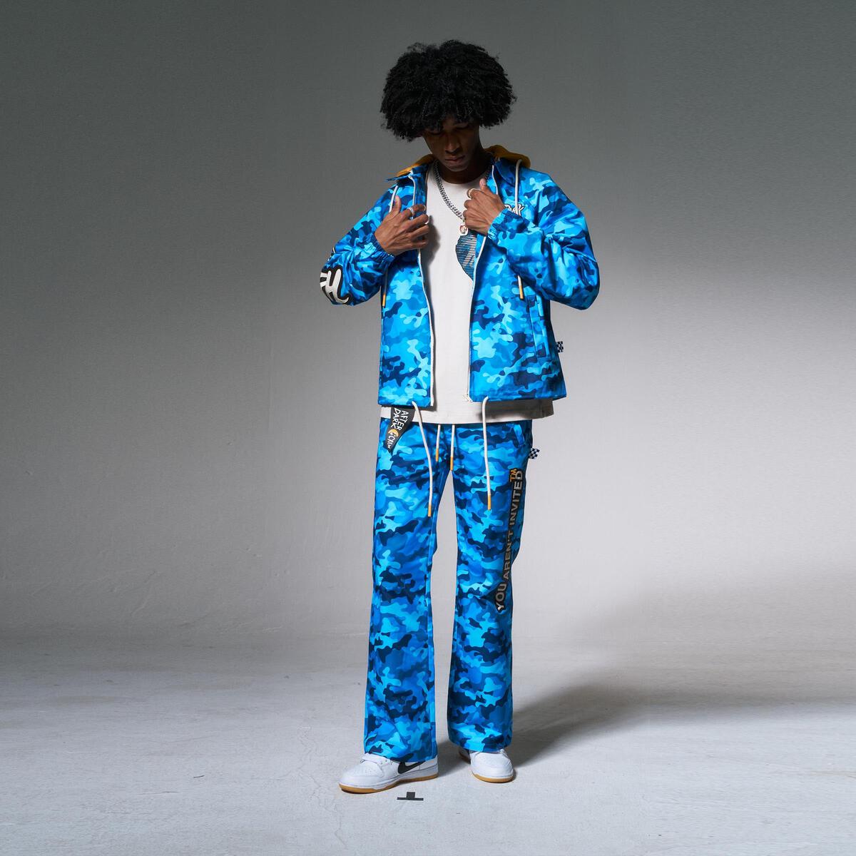 FIND THE ZIP CAMO PANT - BLUE