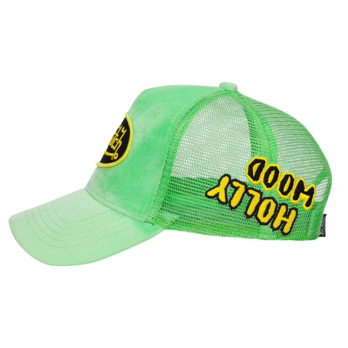 GREEN UPSIDE DOWN HOLLYWOOD LOGO PATCH