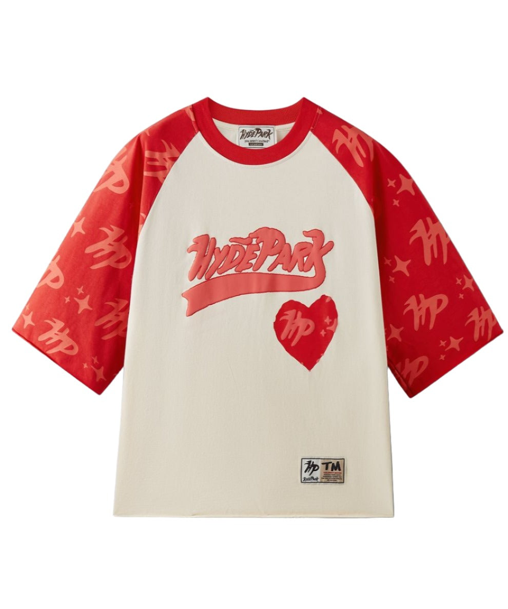 VINTAGE RAGLAN SCRIMMAGE- RED