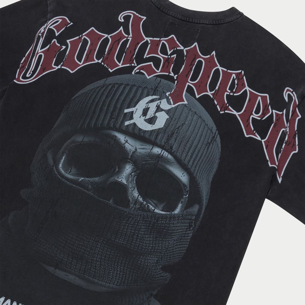 Balaclava Szn T-Shirt - Grey Wash Red