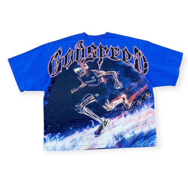Godspeed GSPD Run Club Tee in royal blue – view 1 of 2