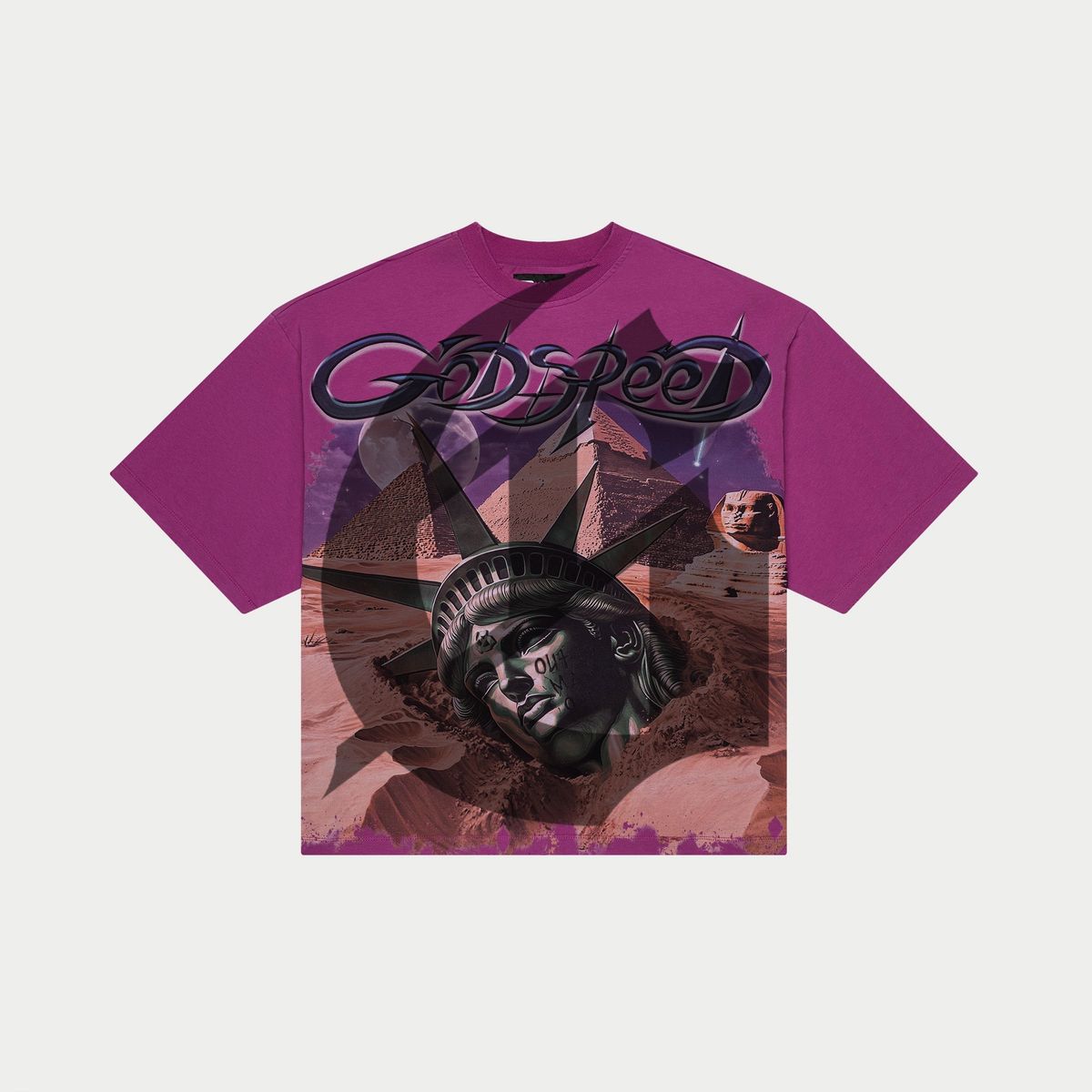 Godspeed Mother Cairo T-Shirt in plum wash – view 1 of 2