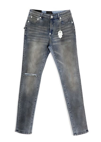 Kash Hamsa-24 skinny fit jeans in deep grey – view 1 of 5