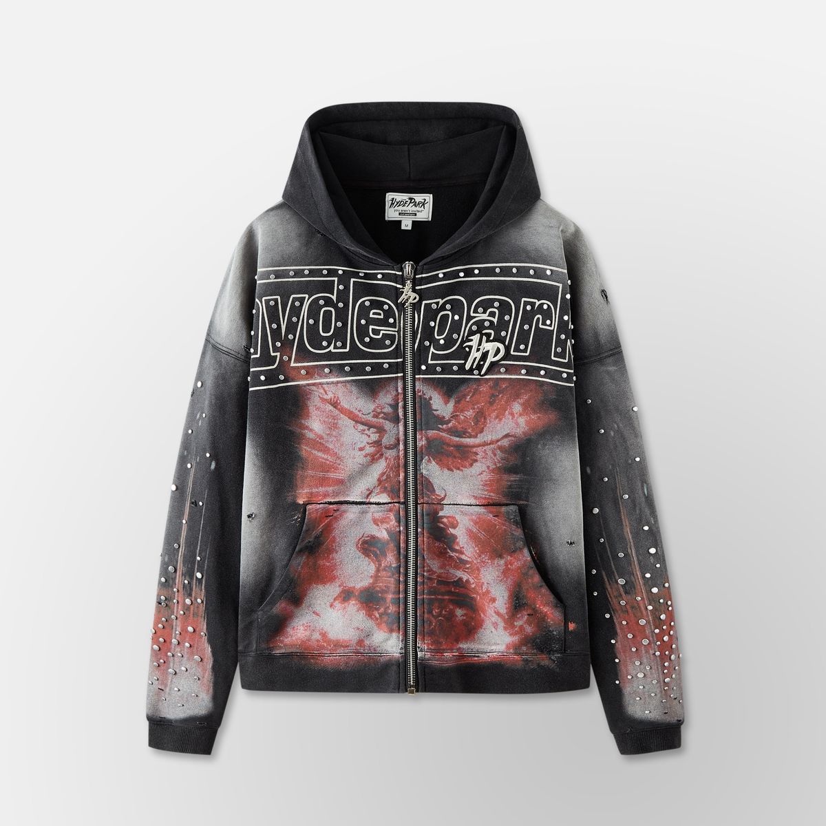 Divine Awakening- Throw Back- Full ZIP Hoodie- Black
