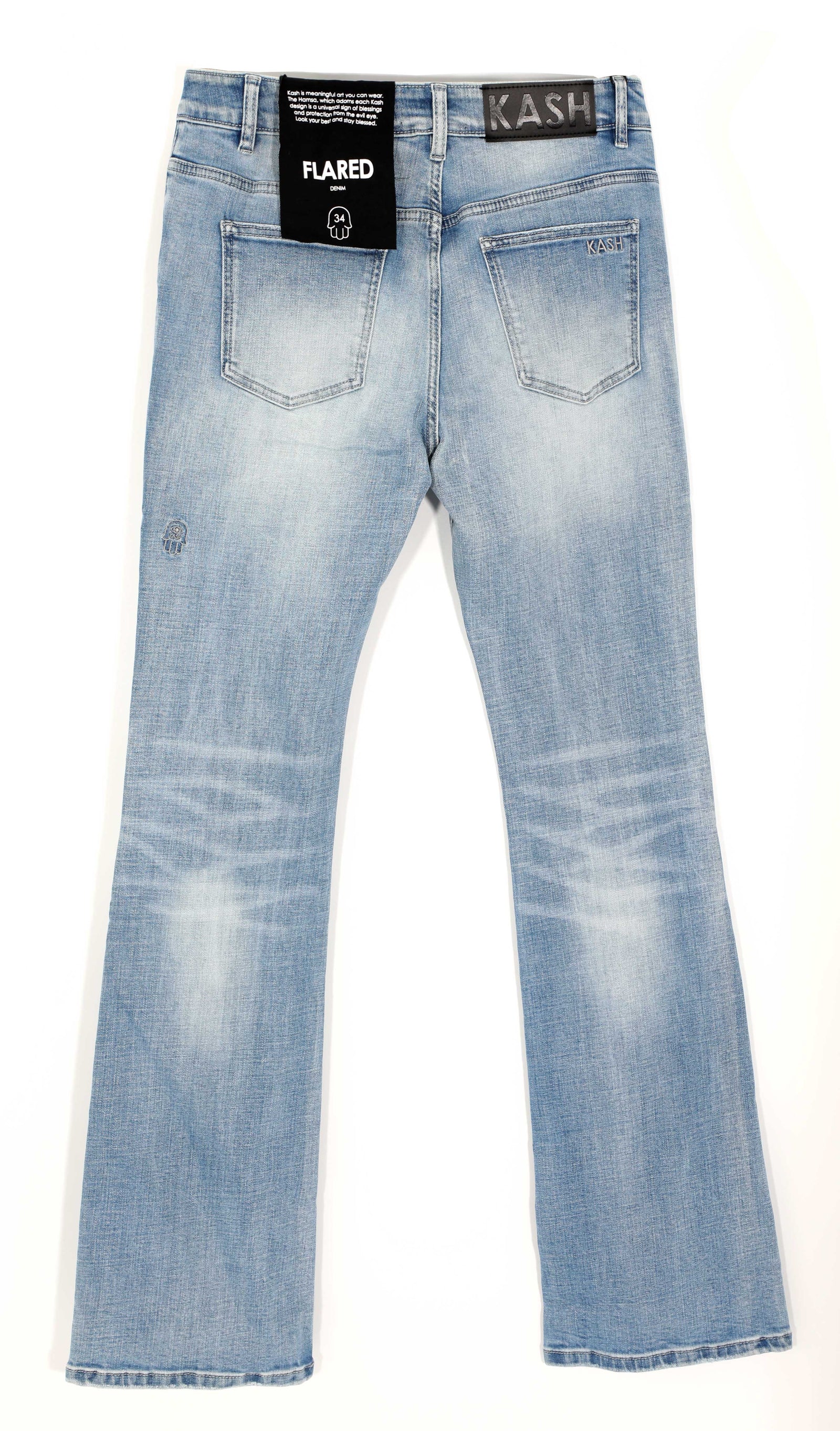 Kash Hamsa-40 flared jeans in blue – view 2 of 11
