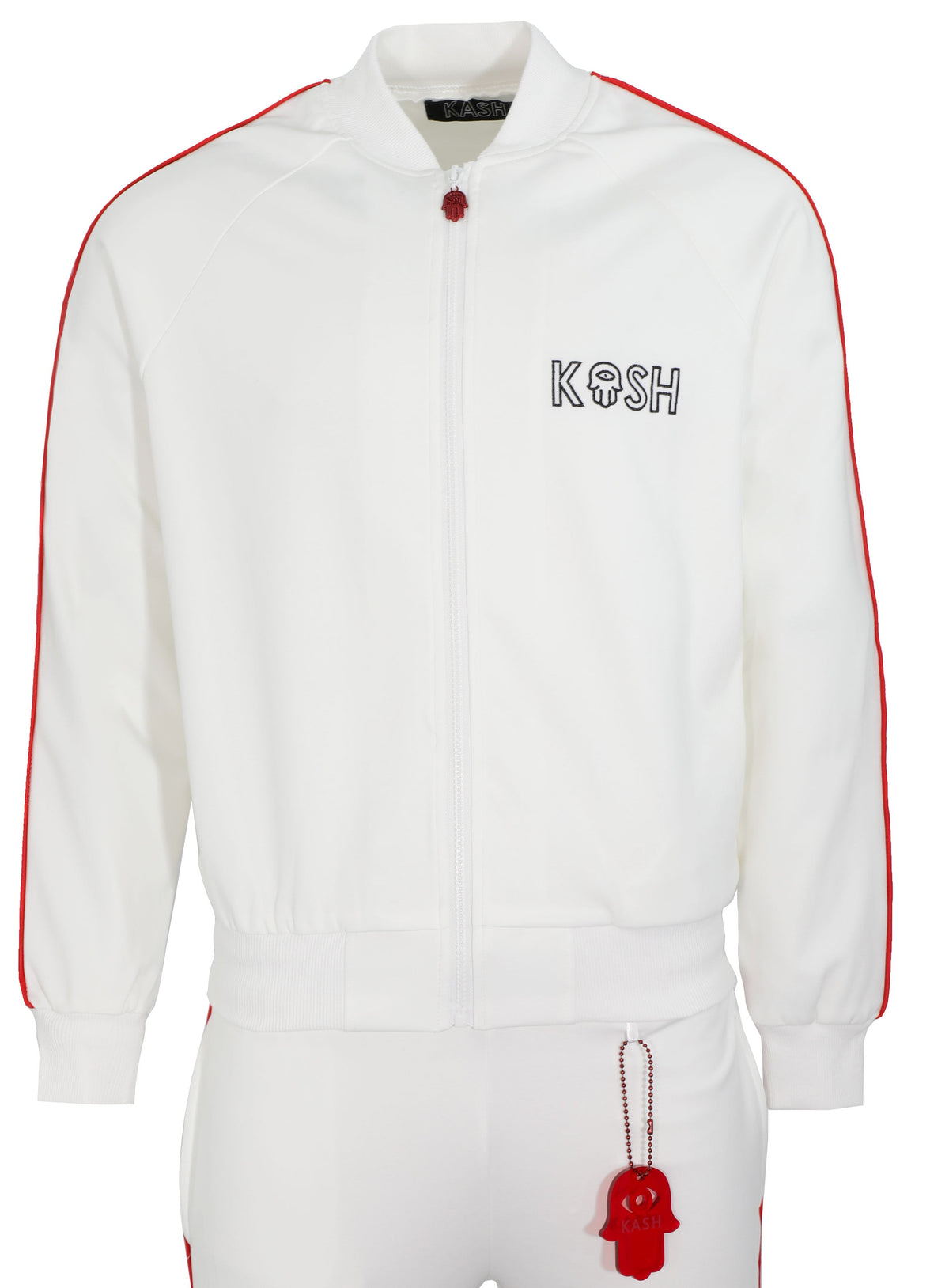 KASH PIPE TRACK JACKET - WHITE / FINAL SALE
