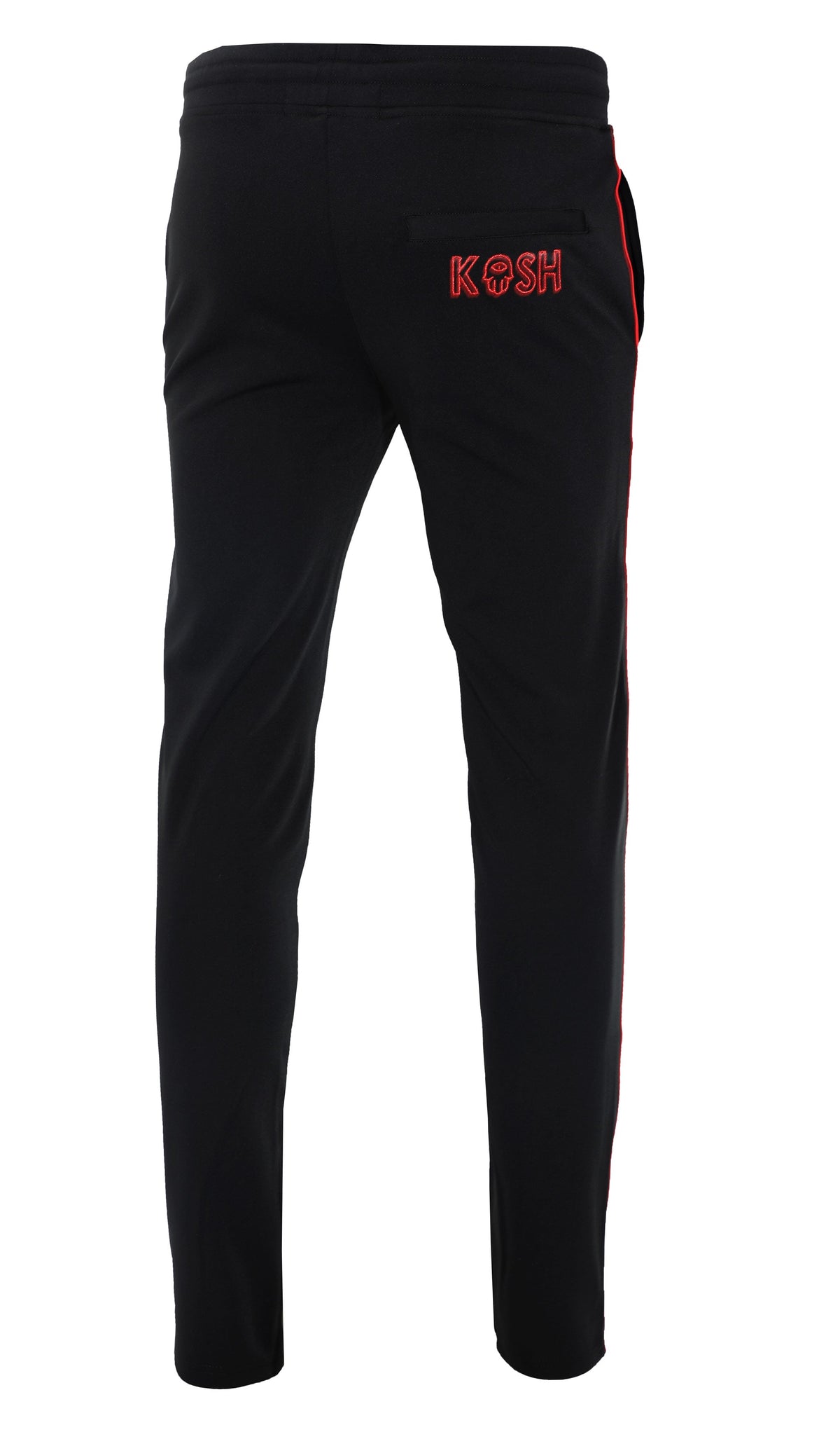KASH PIPE TRACK PANTS - BLACK