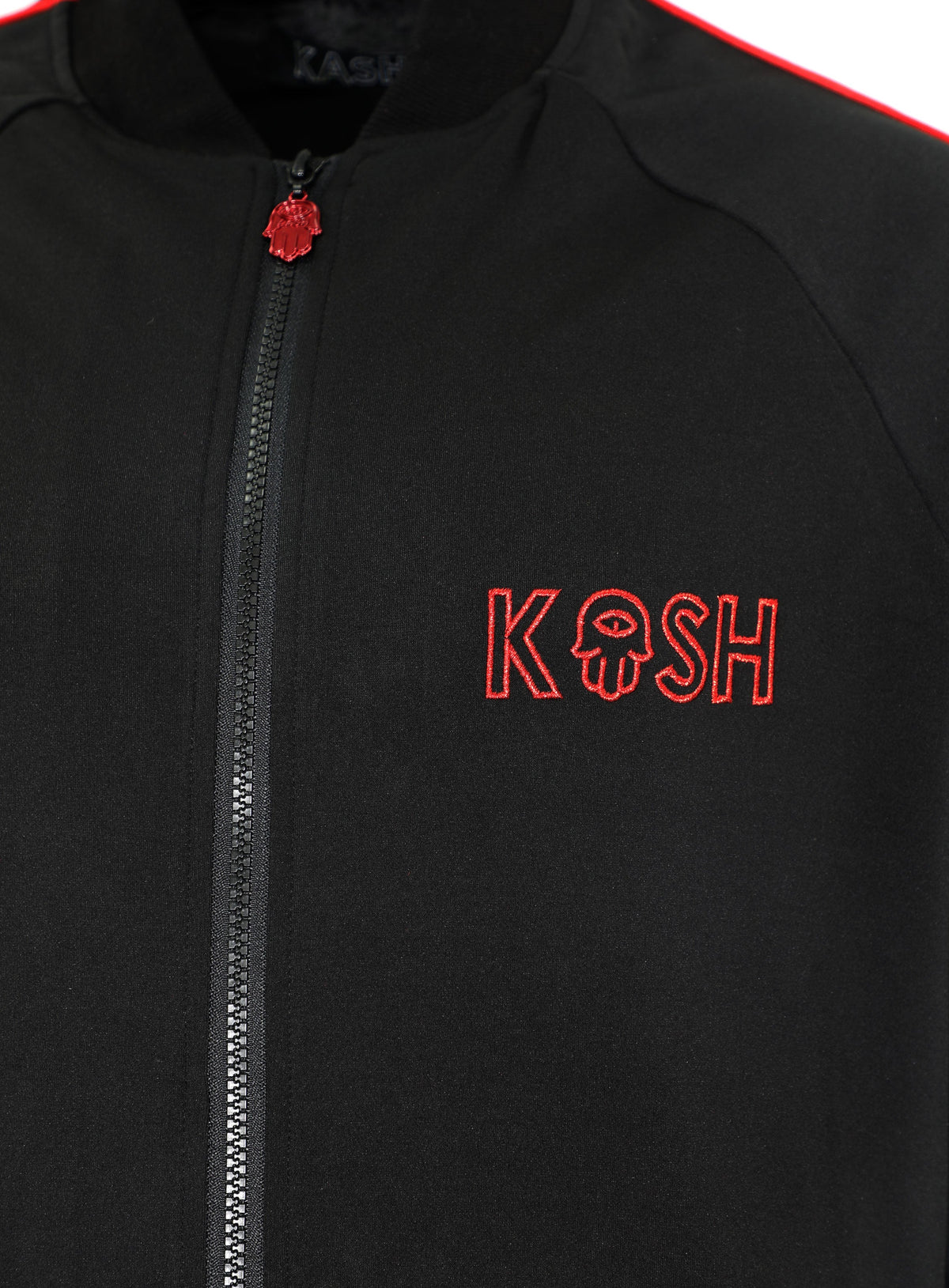 KASH PIPE TRACK JACKET - BLACK