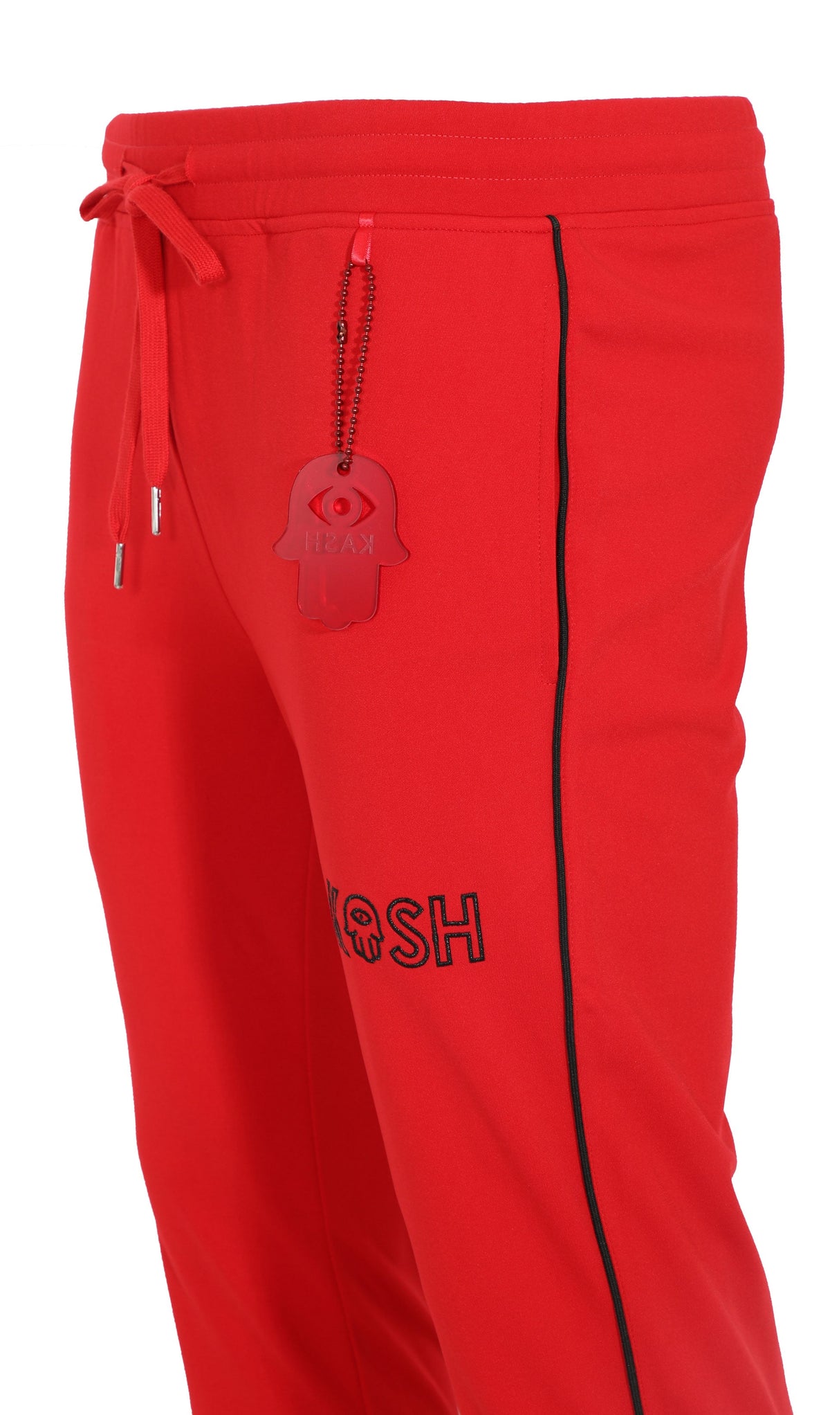 KASH PIPE TRACK PANTS - RED