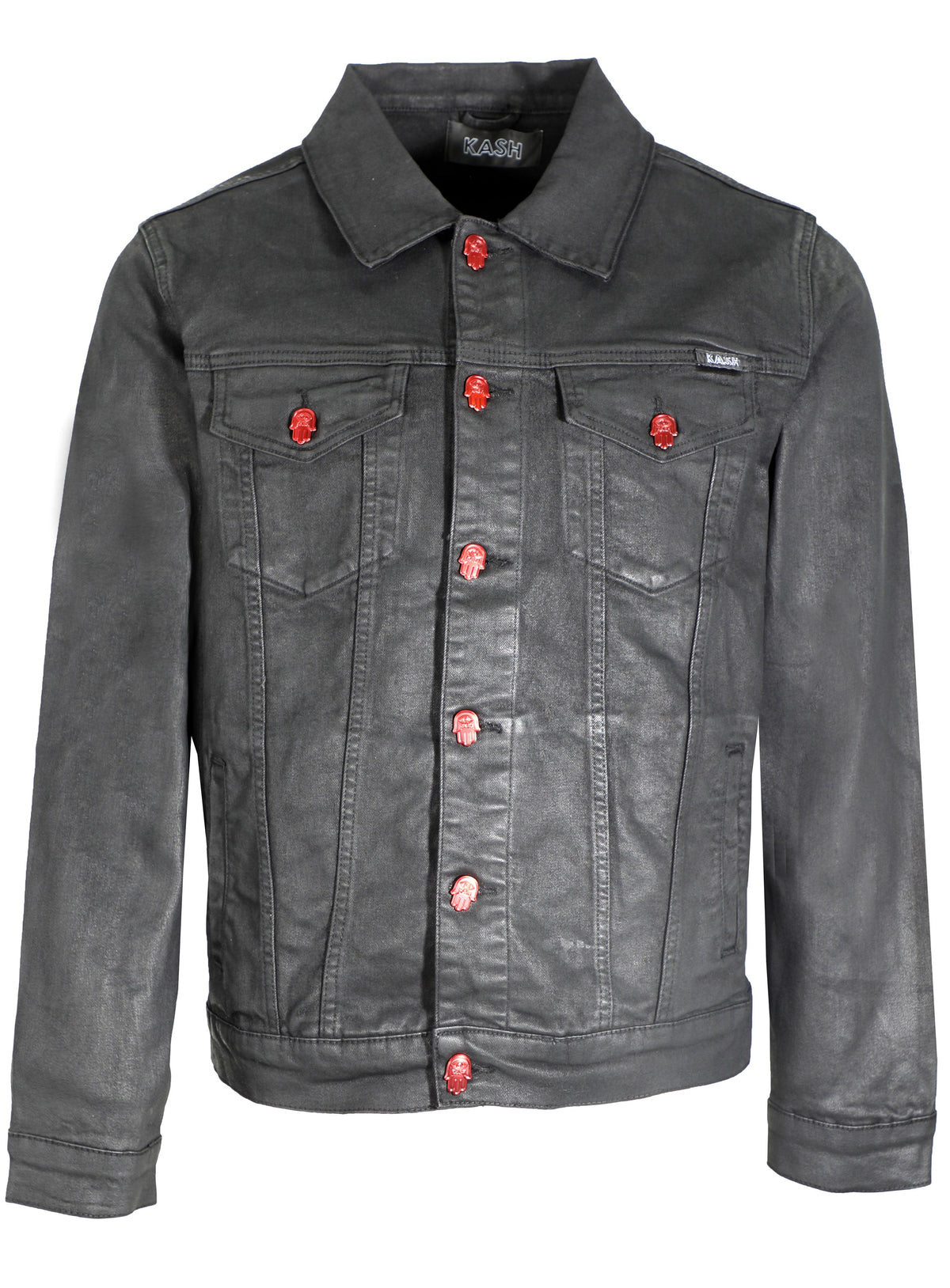 HAMSA POCKET WAX DENIM - BLACK