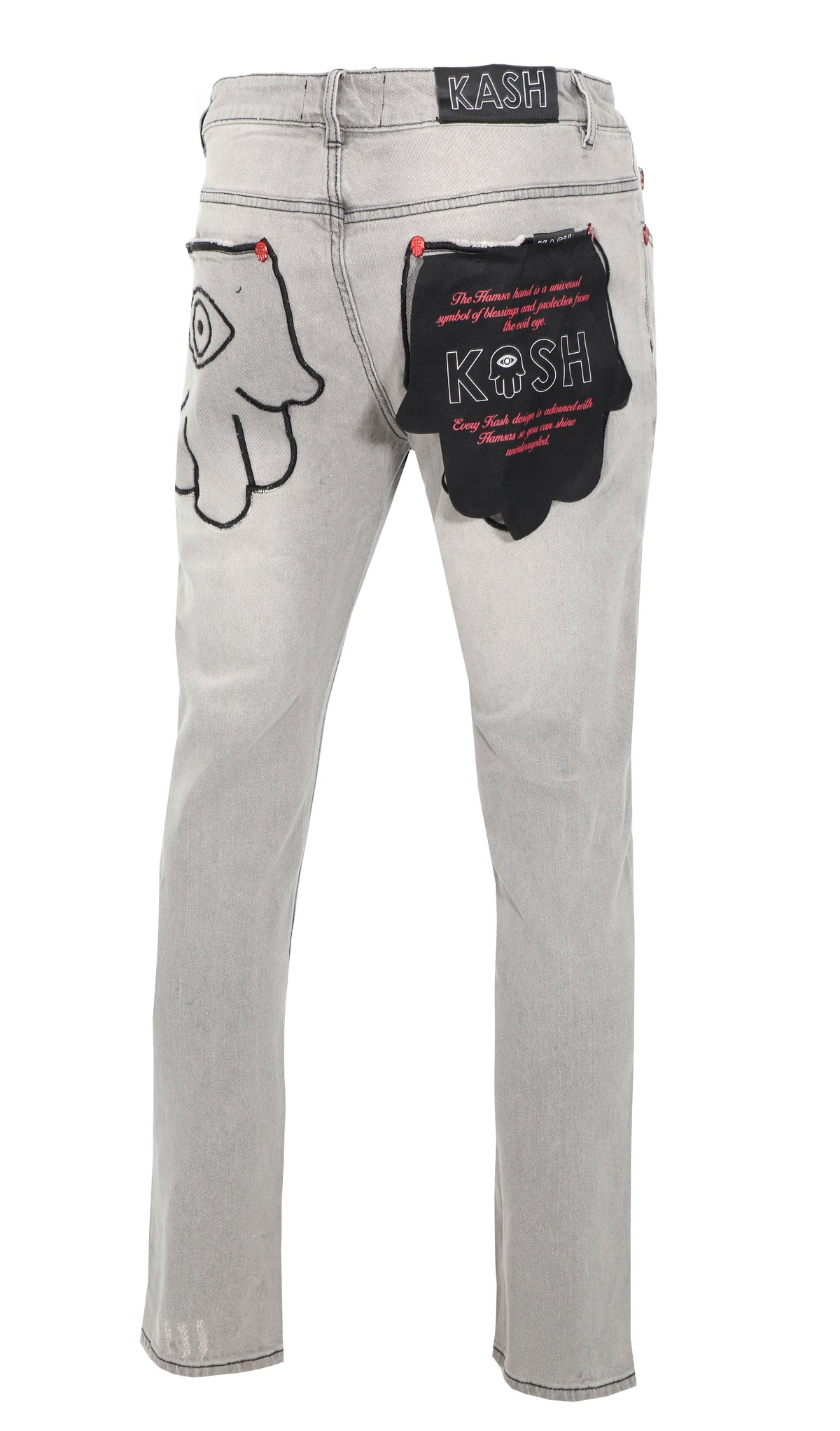 GRAY DENIM W| HAMSA POCKET