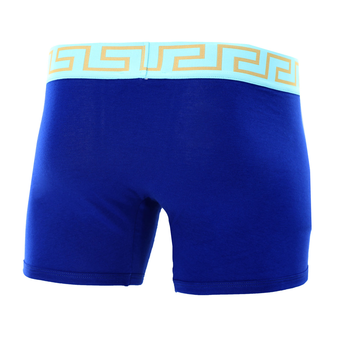 Versace Underwear Long Trunk W/Greca - BLUETTE + SPLASH