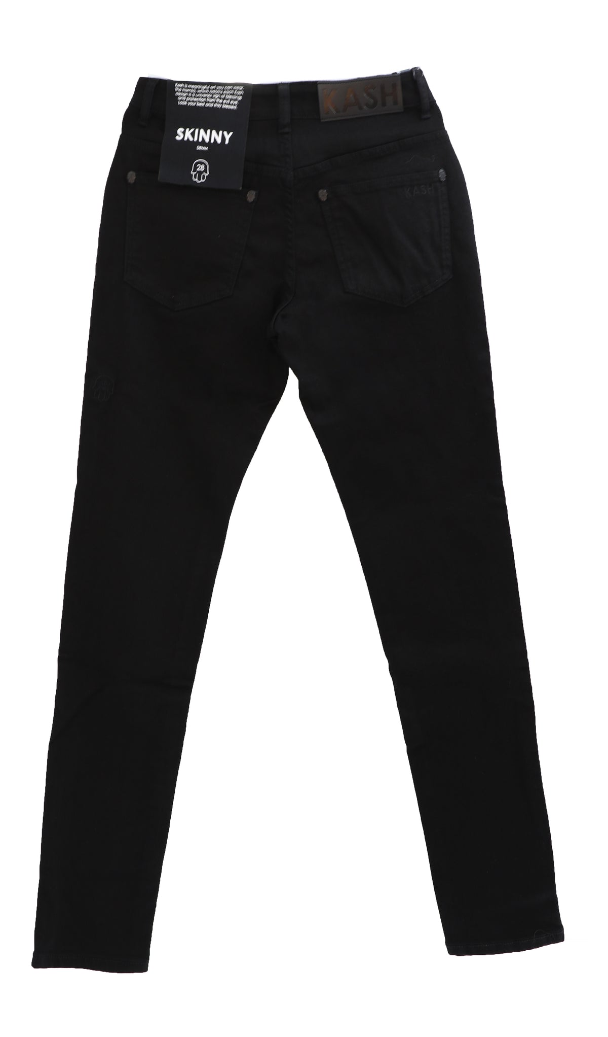 Plain Black Skinny Denim - Black