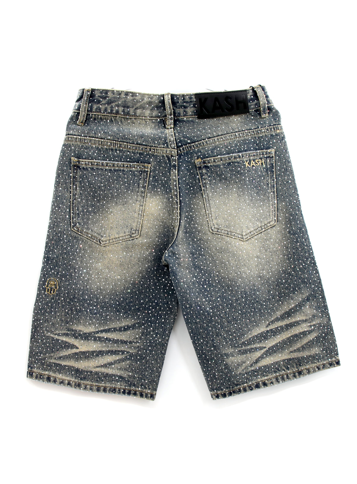 Kash shorts with pearls and clear crystals - Blue