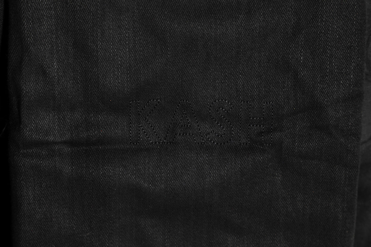 HAMSA STACKED DENIM W/ KASH STITCHING - BLACK
