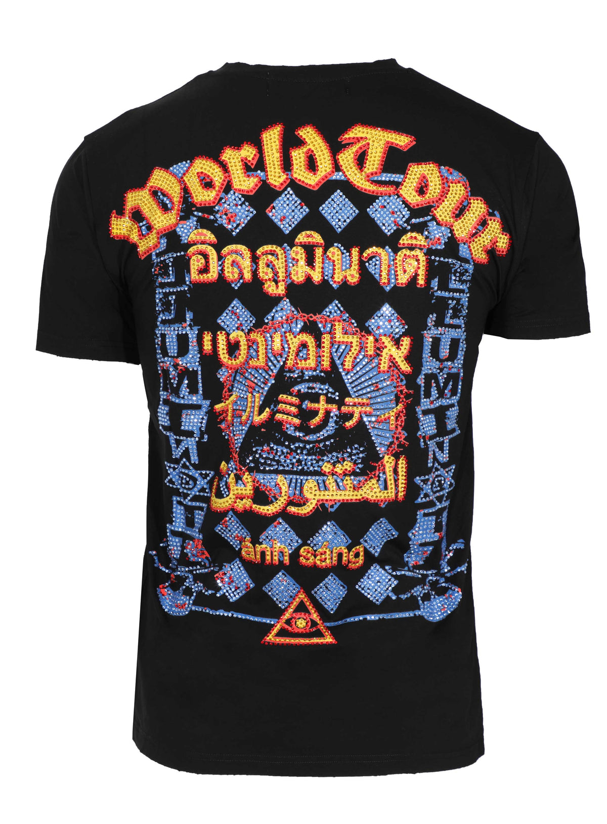 ILLUMINATI CRYSTAL TEE - BLACK