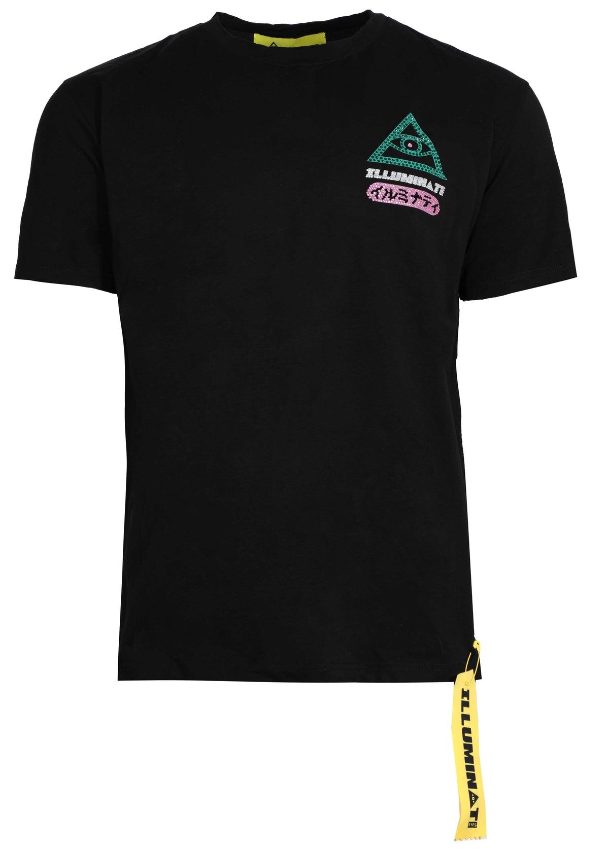 THIRD EYE ILLUMINATI CRYSTAL TEE - BLACK
