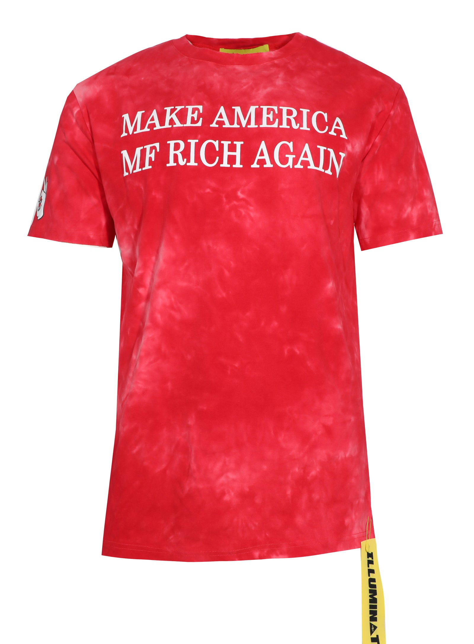 Illuminati Make America MF Rich Again Tee in red – view 2 of 2