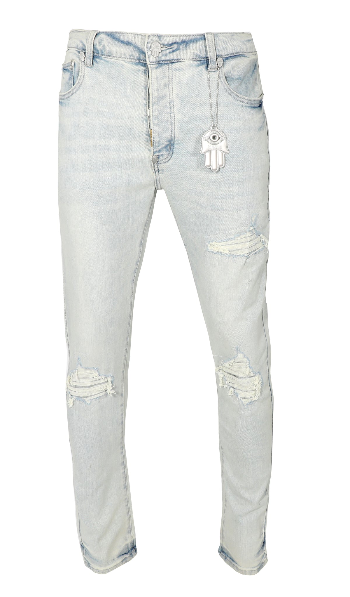 KASH Hamsa Ripped Skinny Denim - Blue