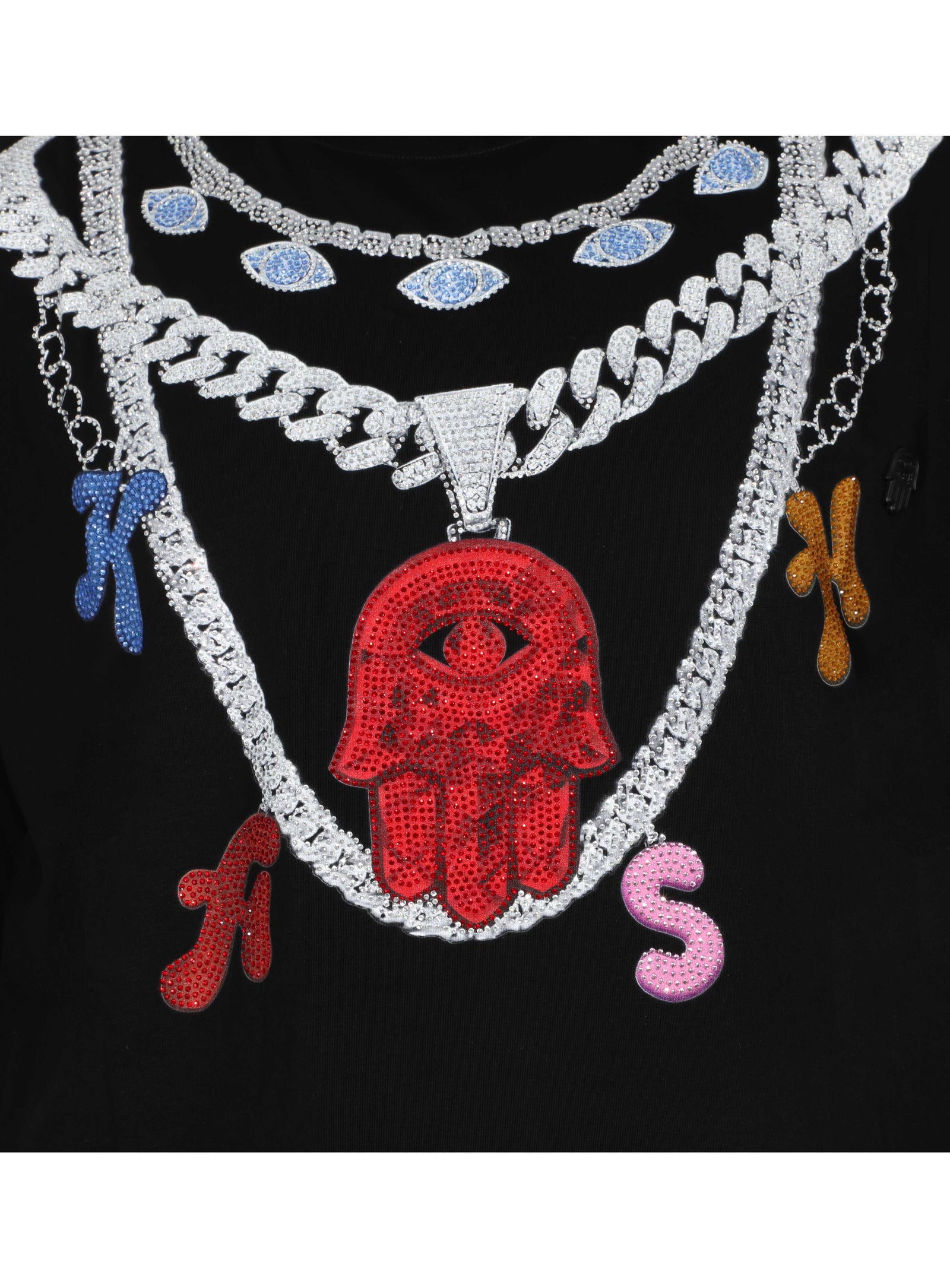 Kash Chains Crystal Tee in black – view 3 of 3