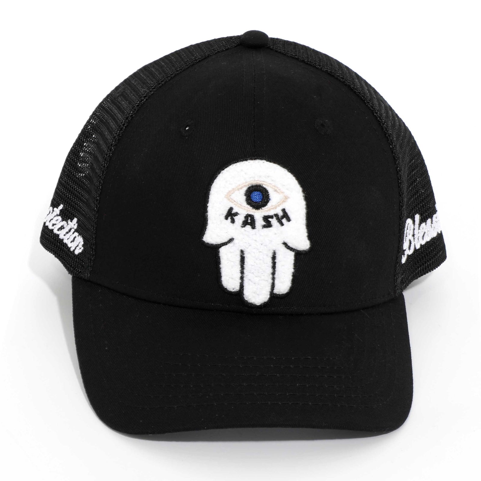 Kash Snapback With Chenille Hamsa in black – view 1 of 3