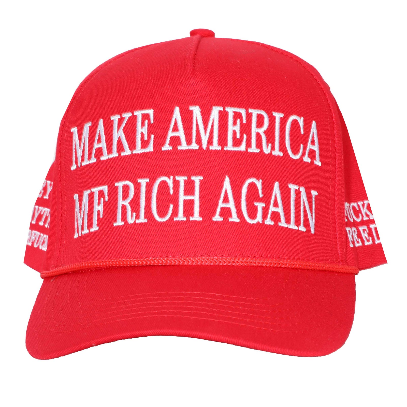 Illuminati Make America MF Rich Again Snapback in red – view 1 of 3