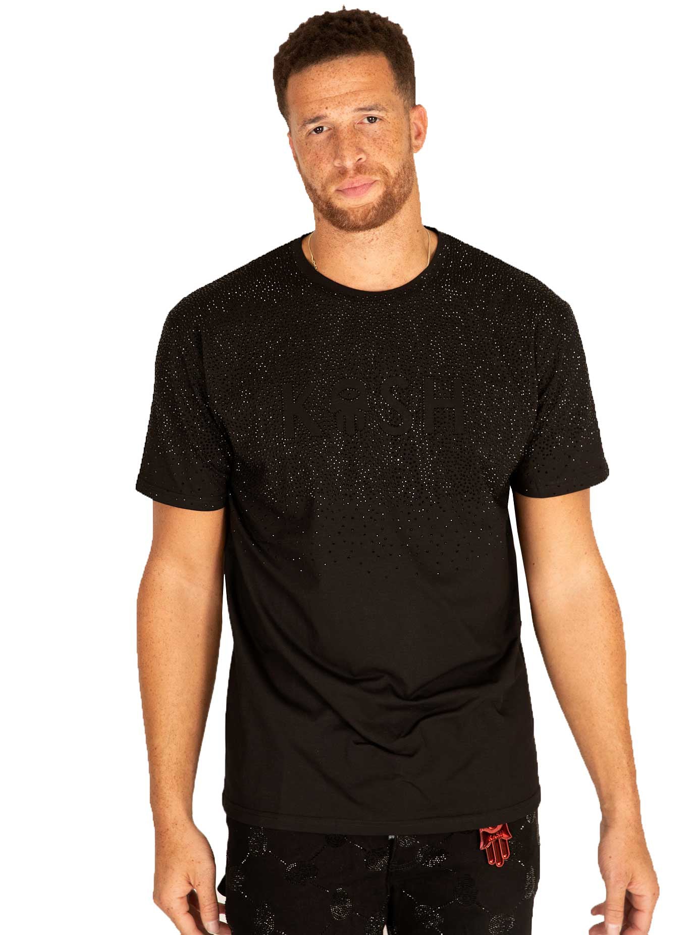Kash Logo Diamond Tee in black – view 1 of 4