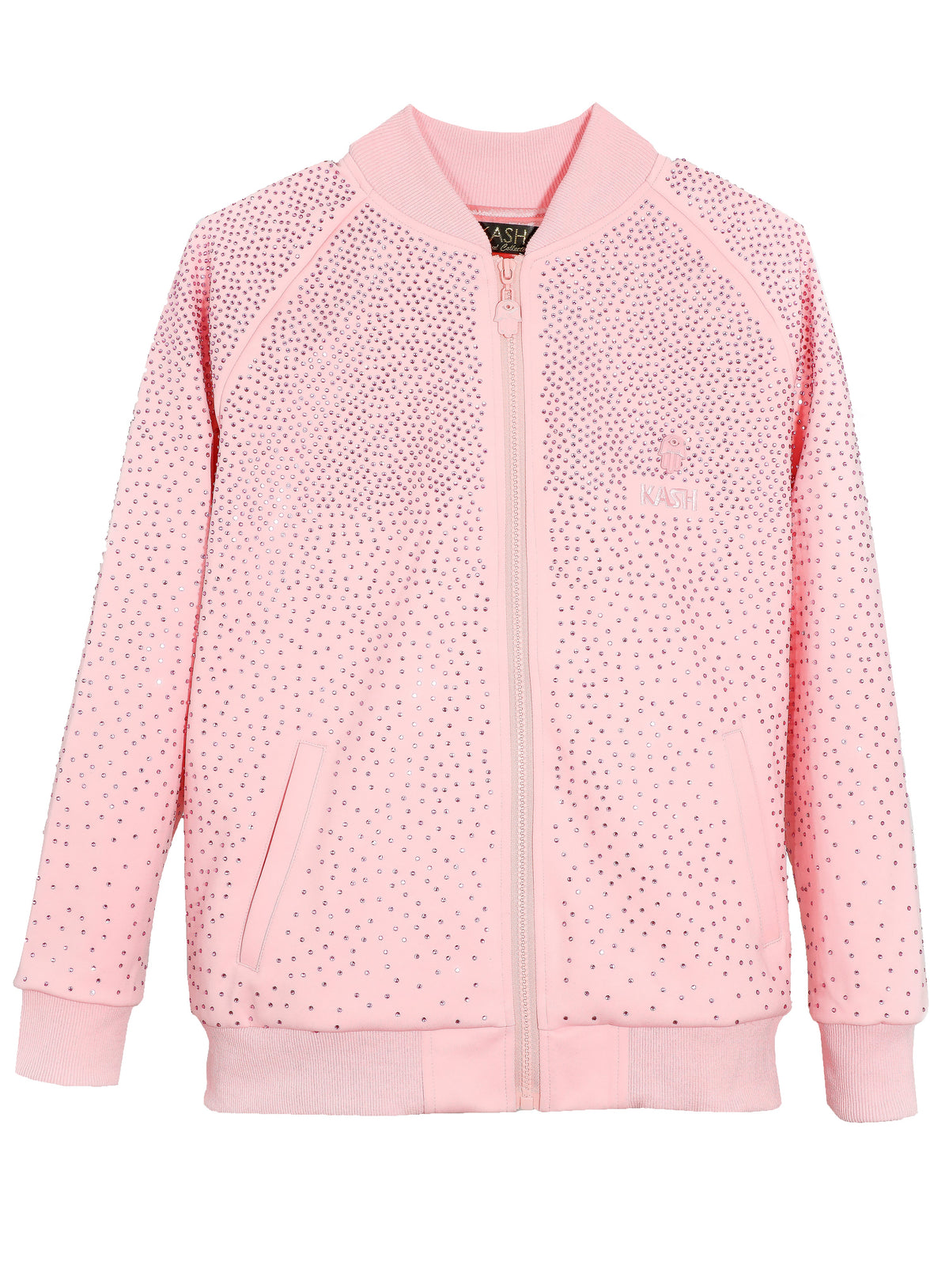KASH ALL OVER DIAMOND TRACK JACKET - PINK