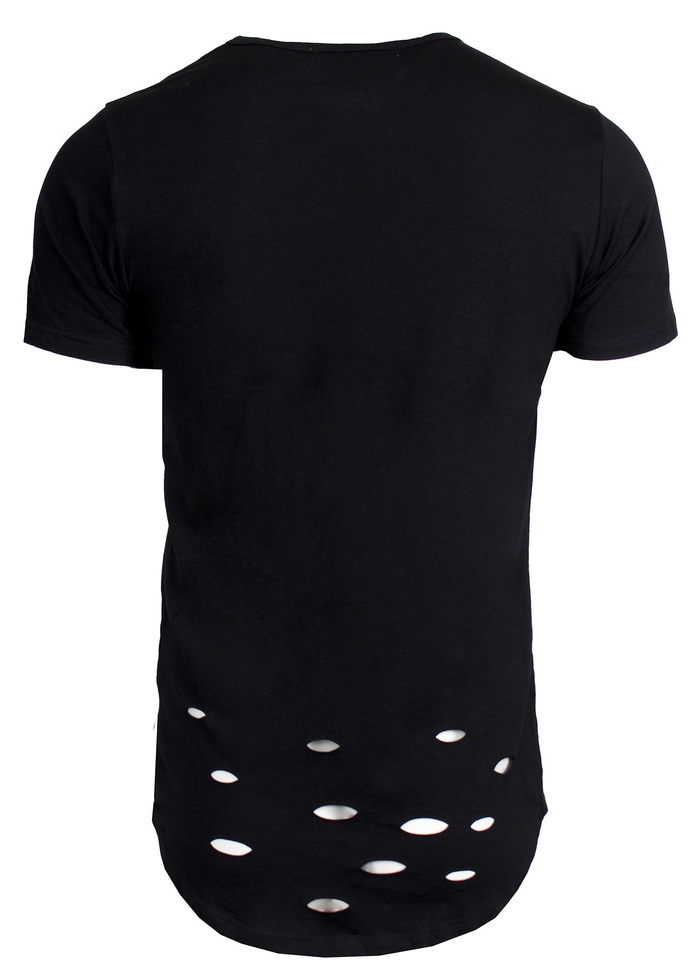 Kash distressed Hamsa tee in black — alternate view