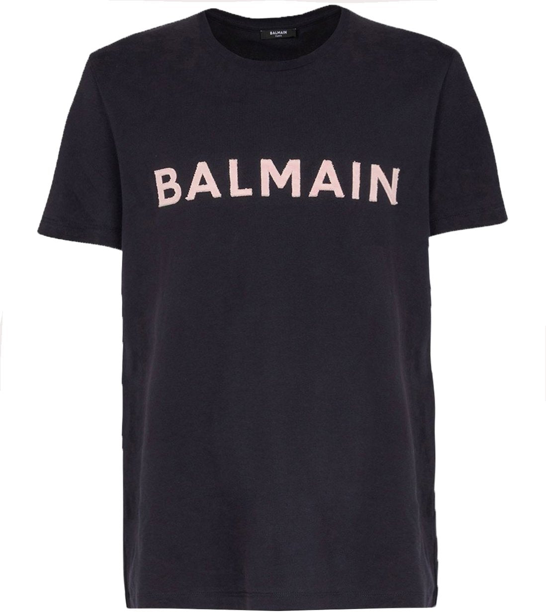 Balmain Logo Tee in light black/navy and pink – view 1 of 3