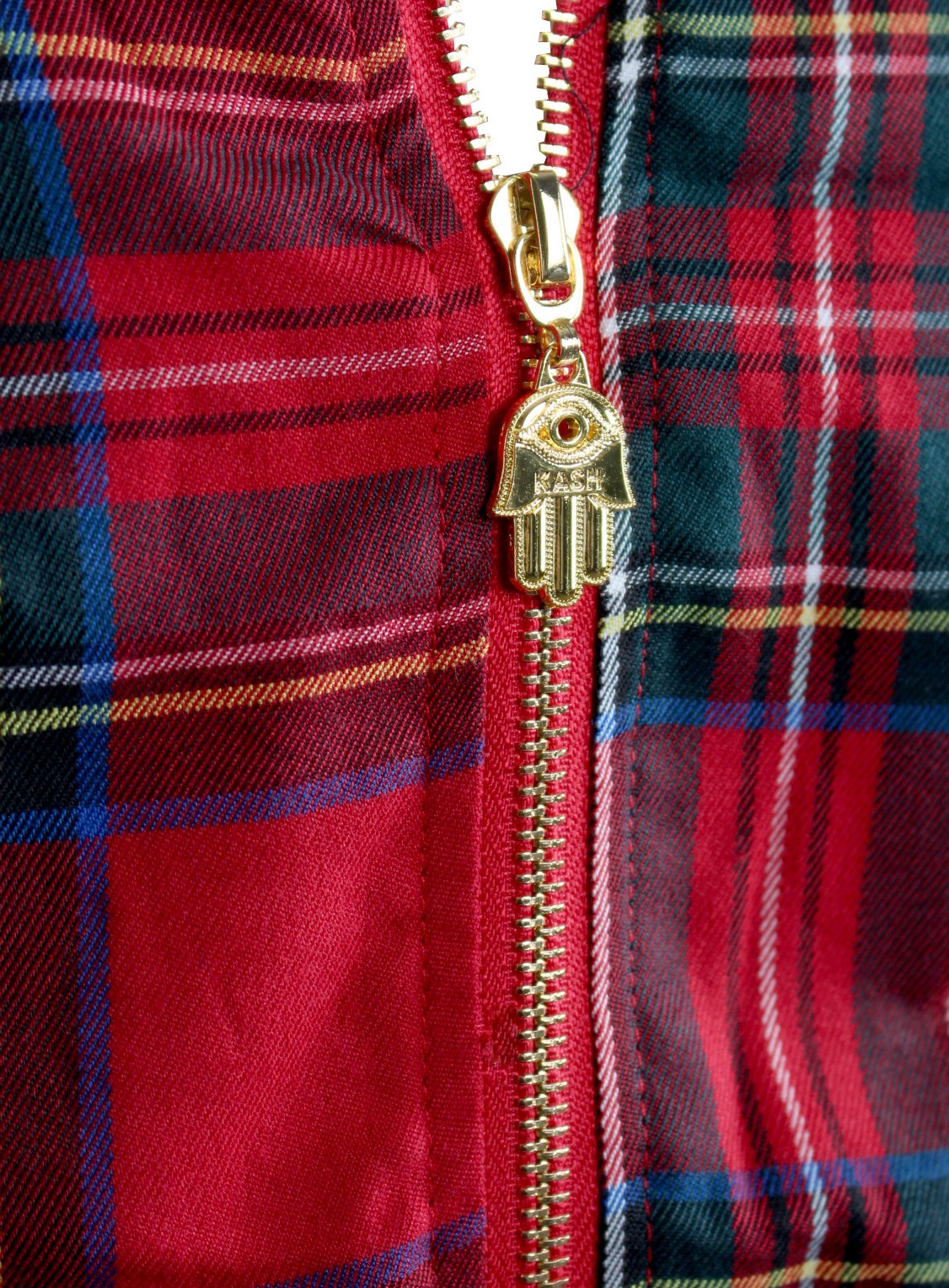 Kash Men's Plaid Track Jacket - Red – view 6 of 10