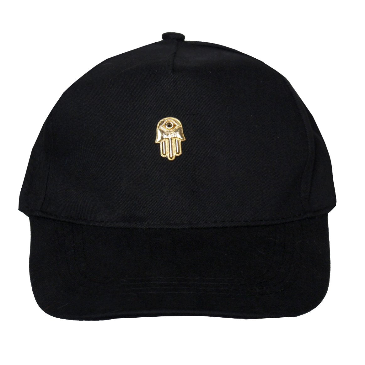 Men's 3D Gold Hamsa Hand Cap-Black