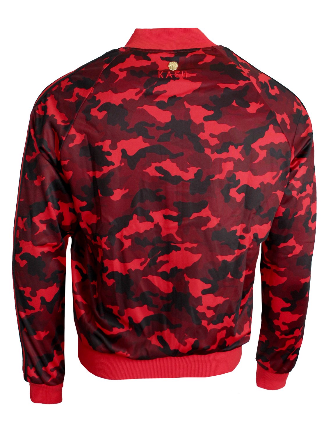 Men's Long Sleeve Camouflage Track Jacket-Red