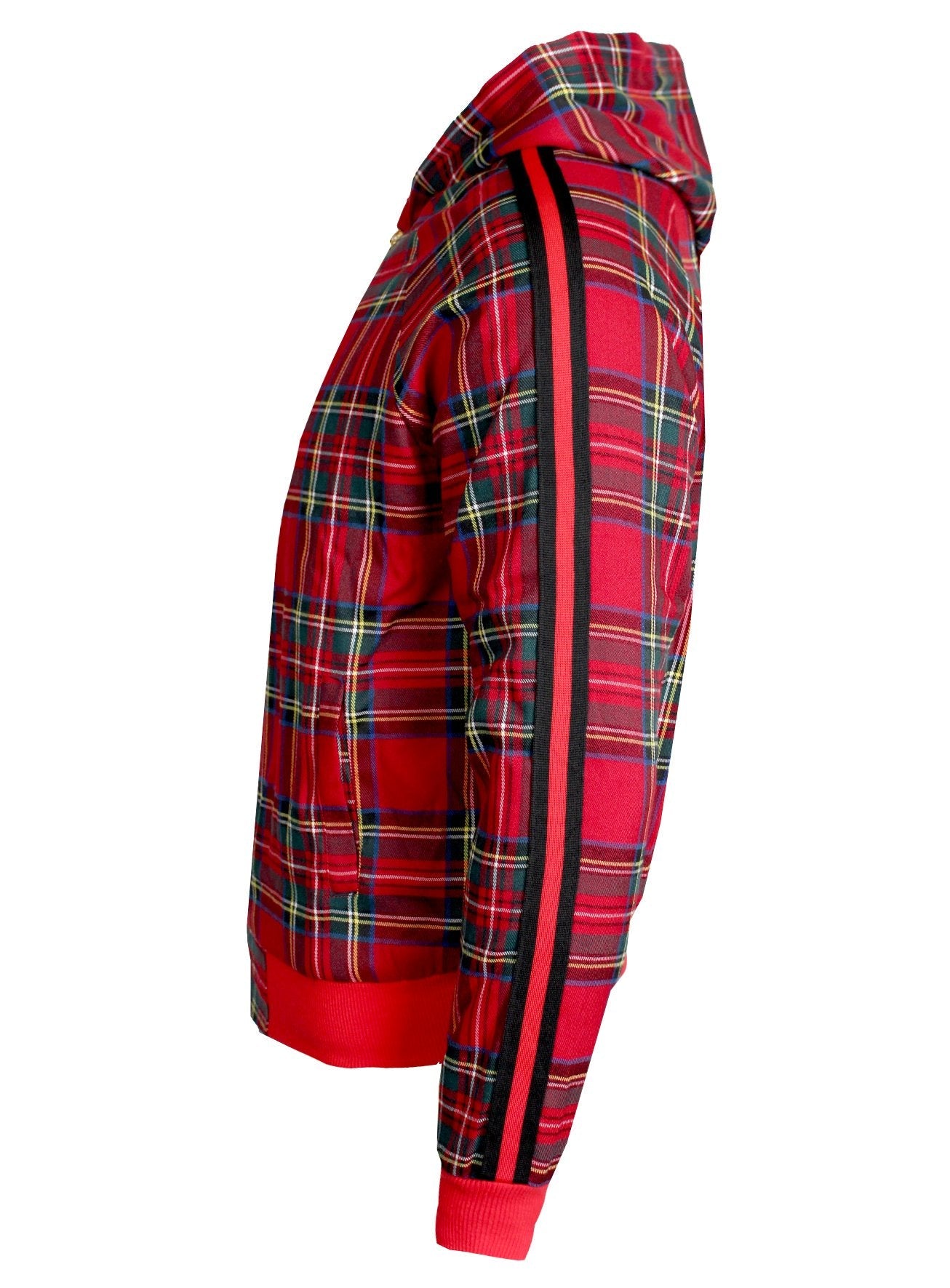 Kash Men's Plaid Track Jacket - Red – view 2 of 10