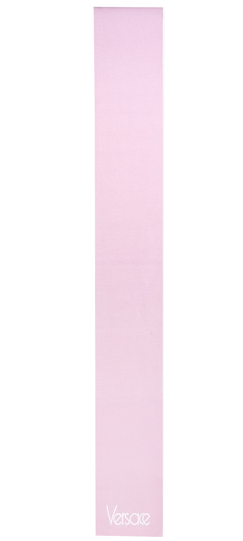 Versace Logo Knit Scarf in pink – view 1 of 2