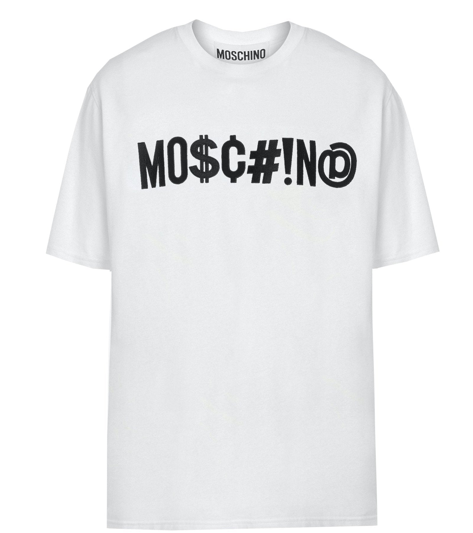 Moschino Mo$c#!n@ Embroidered Tee in white – view 1 of 3