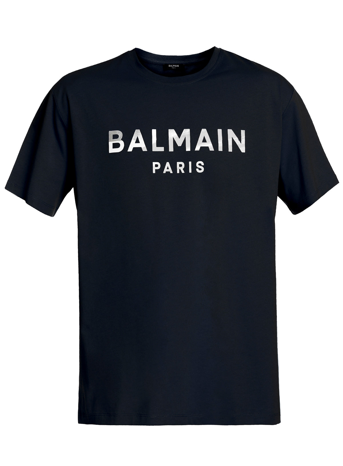 BALMAIN PRINT & FOIL T-SHIRT - BLACK