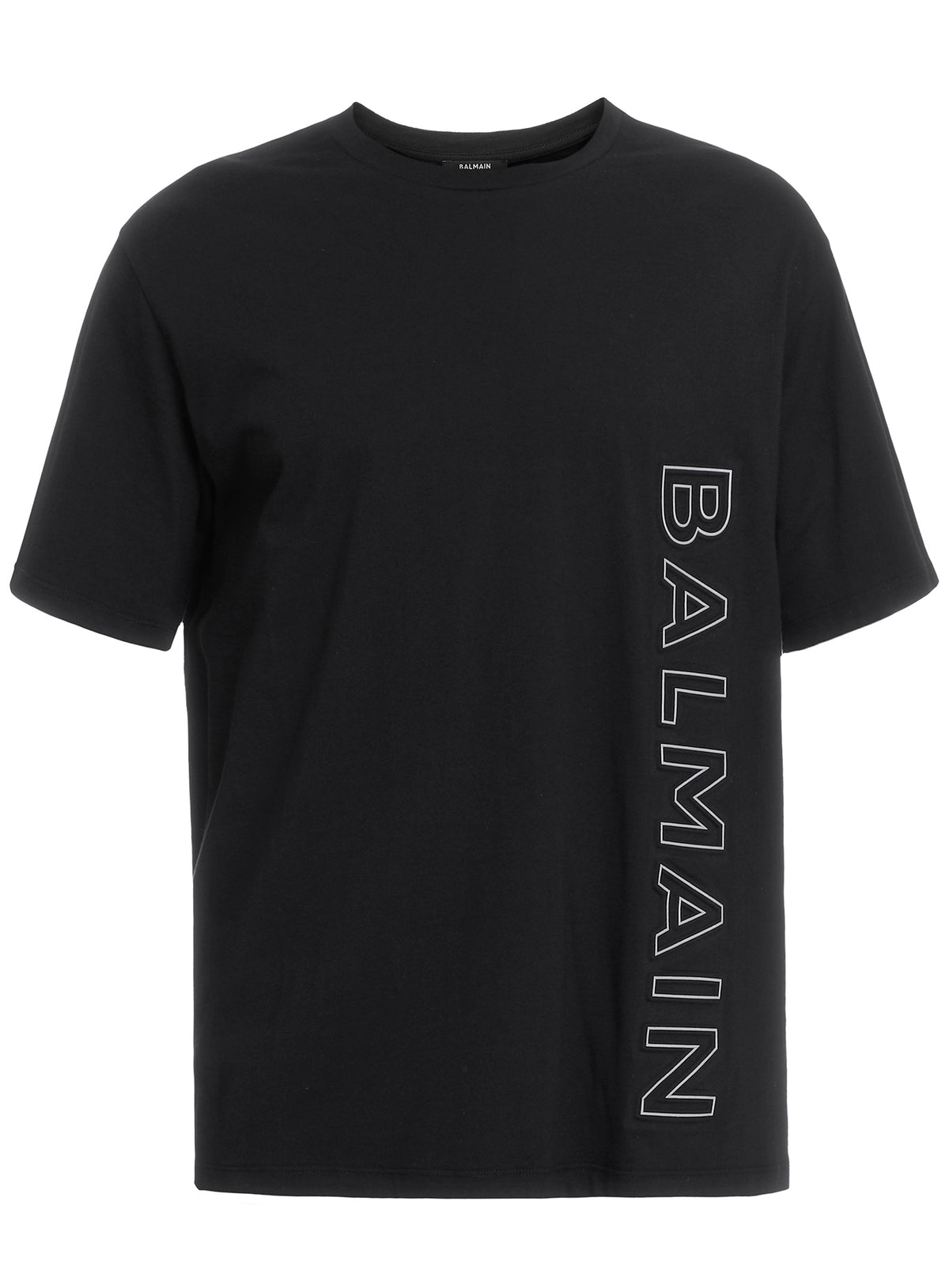 BALMAIN EMBOSSED REFLECT T-SHIRT - BLACK