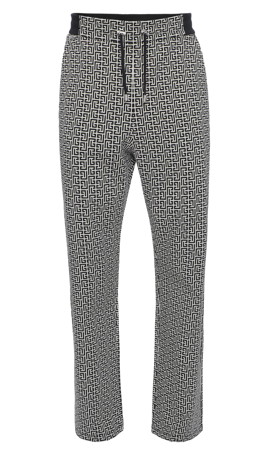 Balmain Paris offers a bold and opulent signature style. One that relies on richly embroidered fabrics, Balmain has become a worldwide luxury favorite. Style# CH1PQ270 JC97 Monogram Jacquard Sweatpants Drawstring closure Fabric I: 95% cotton, 5% elastane Waist ribbing: 97% cotton, 3% elastane Pocket lining: 100% cotton Color: Multi