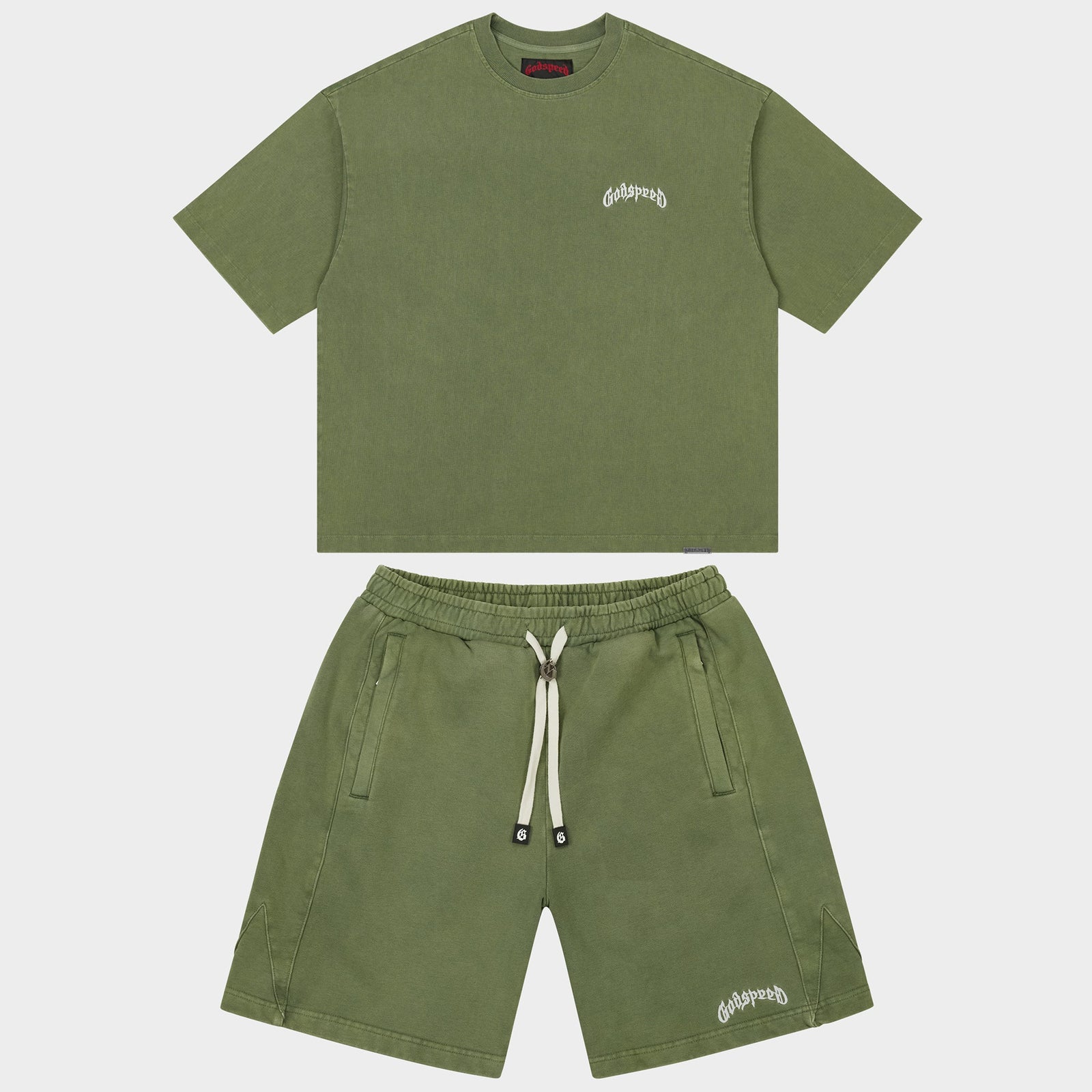 Godspeed VITAL Tee and Shorts set in Olive Washed