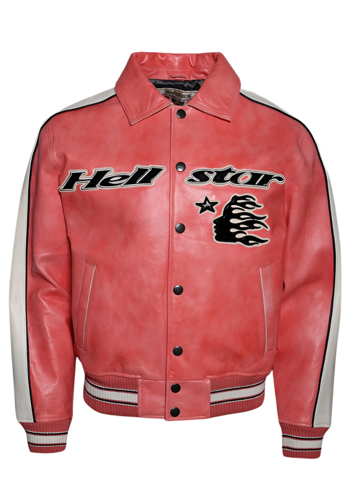 HELLSTAR AVIREX ALL STAR LEATHER JACKET - RED