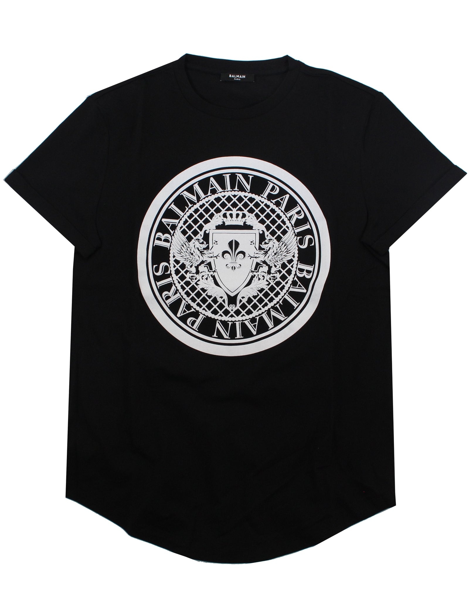 Balmain Coin Flock Tee Shirt in black – view 1 of 3