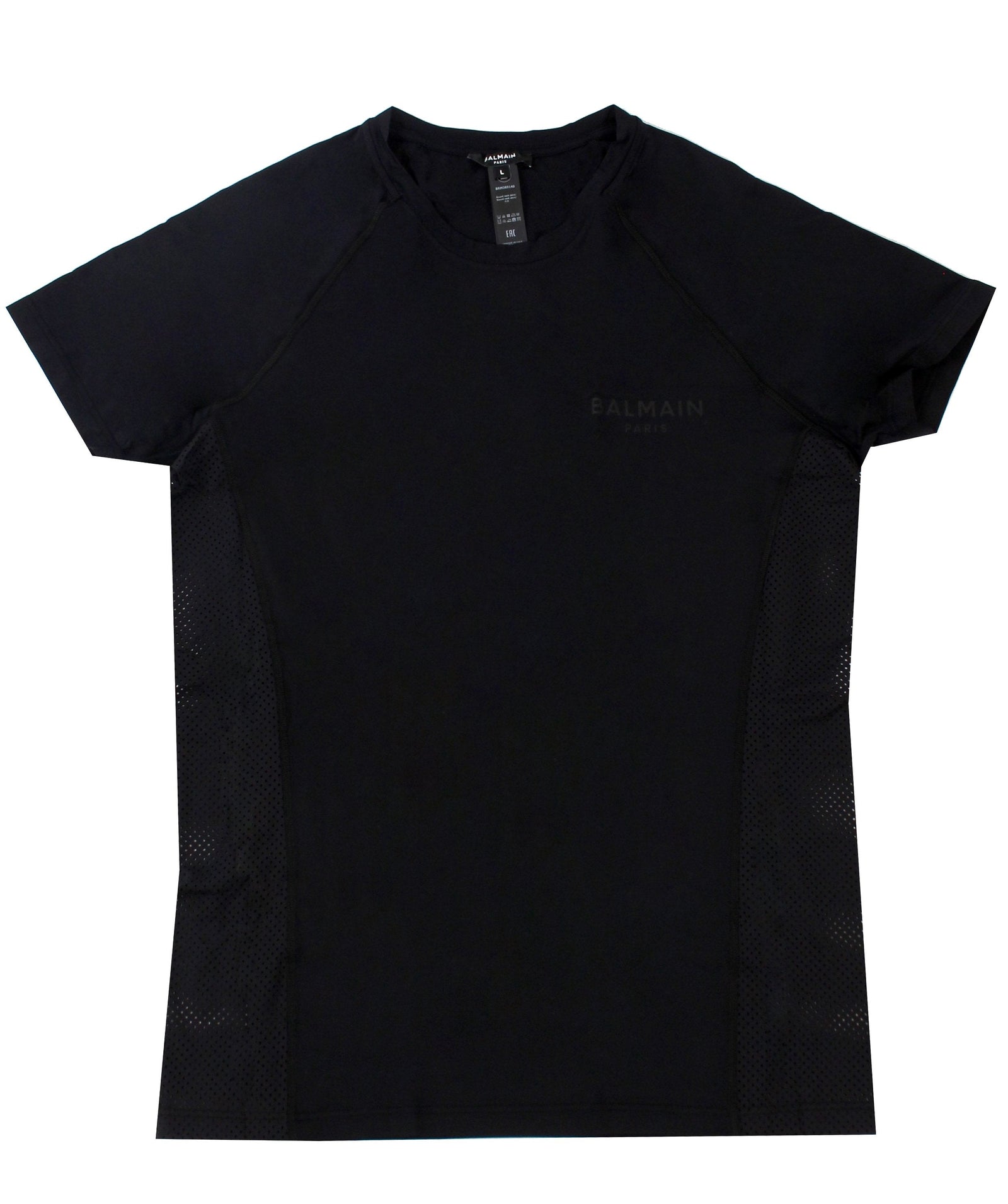 Balmain Round Neck Logo Sports Tee in black – view 1 of 3