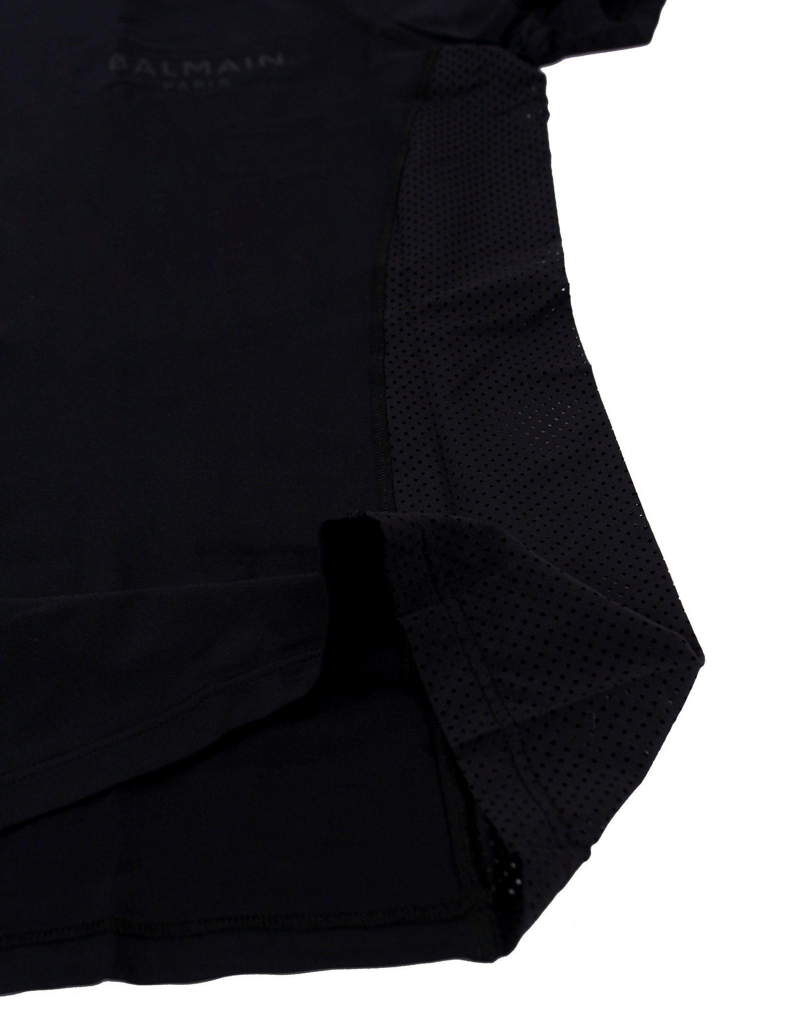 Balmain Round Neck Logo Sports Tee in black – view 2 of 3