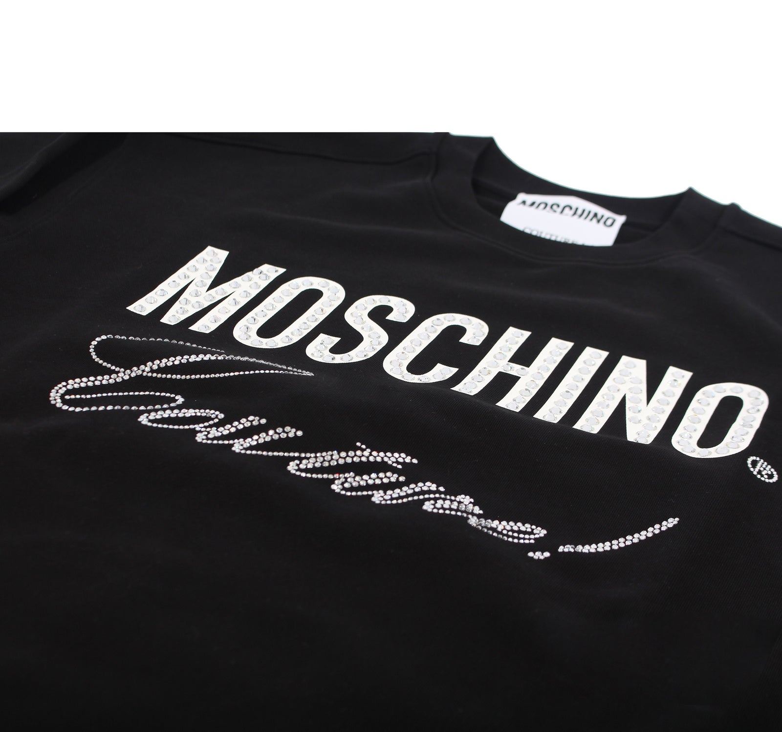 Moschino Crystal Sweatshirt in black — alternate view 2