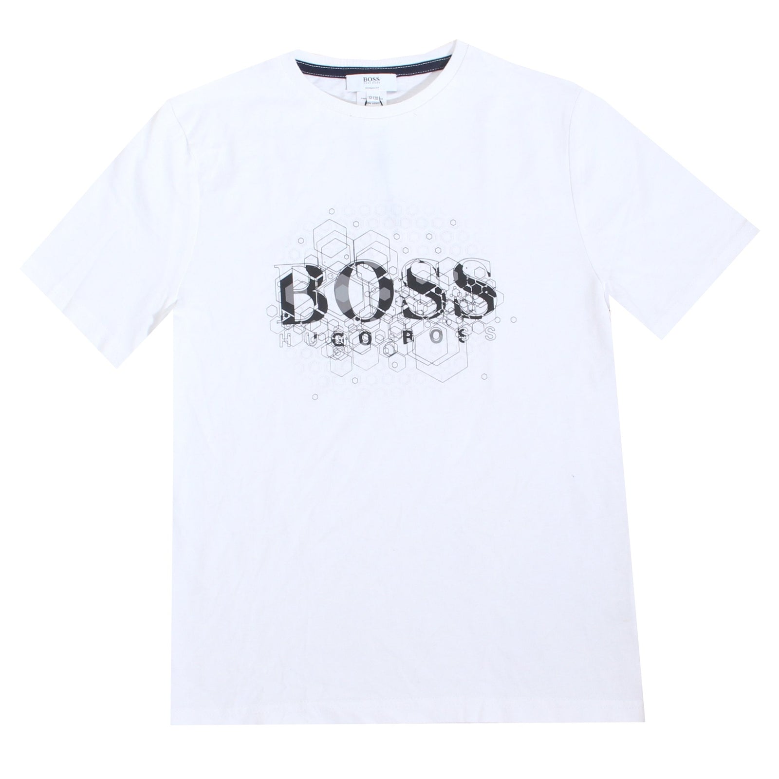 Hugo Boss Boys Logo White Tee in white – view 1 of 2
